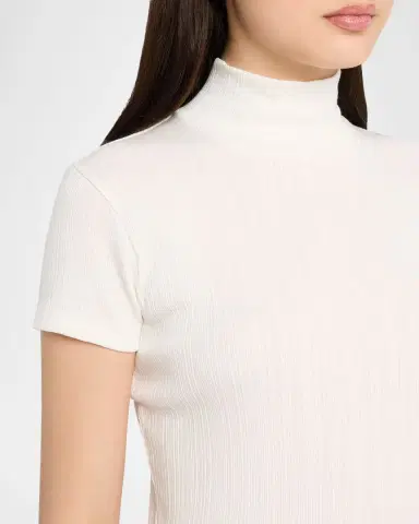 Vince Ribbed Mock-Neck Top | Thumbnail 4 Vince Ribbed Mock-Neck Top | Thumbnail 4