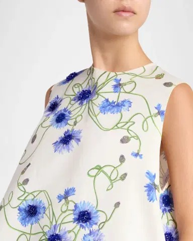 Stella McCartney Embellished Twisted Floral A-Line Mini Dress | Thumbnail 5