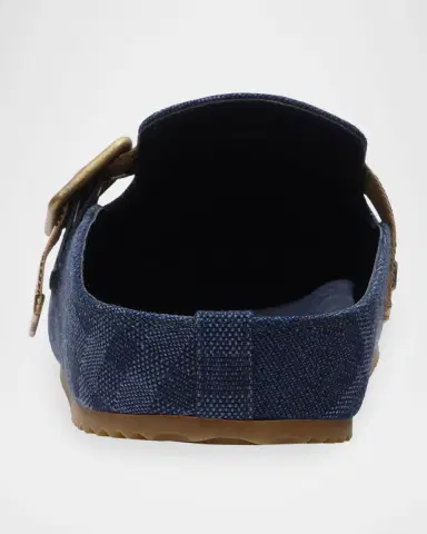 Burberry Check Denim Urchin Clogs | Thumbnail 3