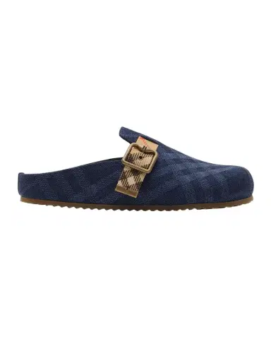 Burberry Check Denim Urchin Clogs | Thumbnail 1