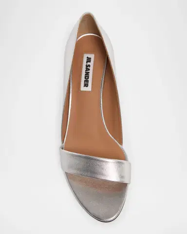 Jil Sander 35mm Metallic Leather Wedge Sandals | Thumbnail 6 Jil Sander 35mm Metallic Leather Wedge Sandals | Thumbnail 6