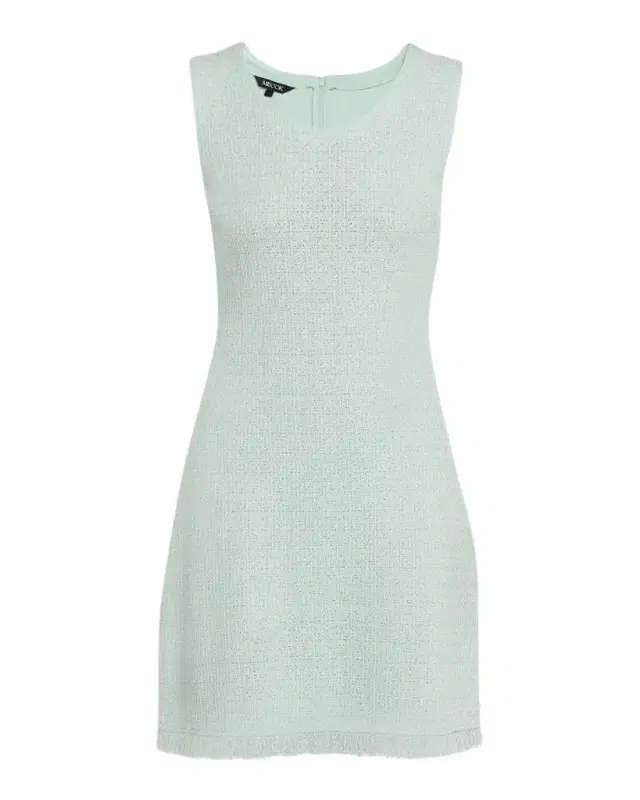 Sleeveless Fringe-Trim Knit Dress