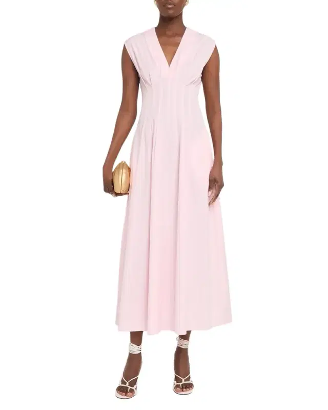 Ines Sleeveless Poplin Maxi Dress