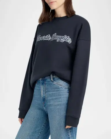Favorite Daughter The Varsity Embroidered Sweatshirt | Thumbnail 4