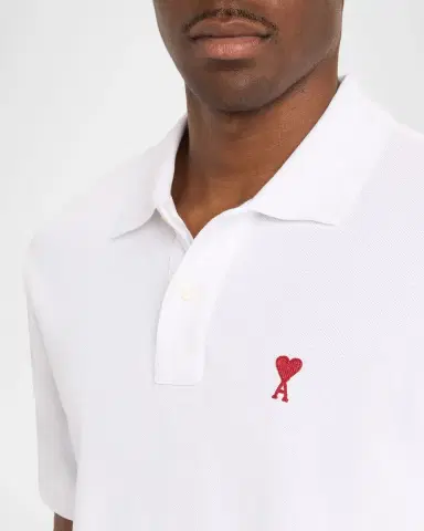 AMI PARIS Men's Ami de Coeur Cotton Polo Shirt | Thumbnail 4