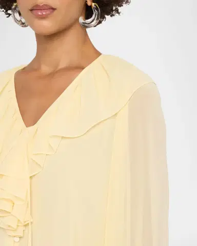 Kobi Halperin Joslyn Ruffle Chiffon Blouse | Thumbnail 5 Kobi Halperin Joslyn Ruffle Chiffon Blouse | Thumbnail 5