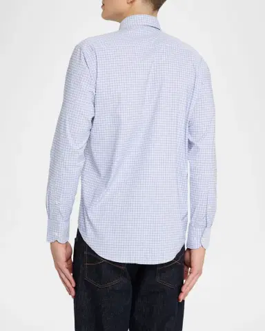 Peter Millar Men's Phillip Performance Twill Check Sport Shirt | Thumbnail 3 Peter Millar Men's Phillip Performance Twill Check Sport Shirt | Thumbnail 3