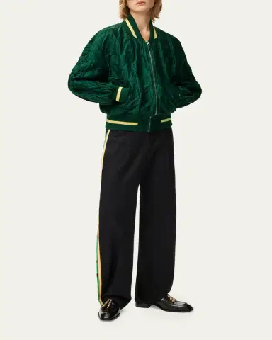 Loewe Satin Oversized Bomber Jacket | Thumbnail 2 Loewe Satin Oversized Bomber Jacket | Thumbnail 2