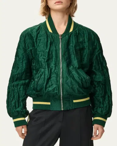 Loewe Satin Oversized Bomber Jacket | Thumbnail 4 Loewe Satin Oversized Bomber Jacket | Thumbnail 4