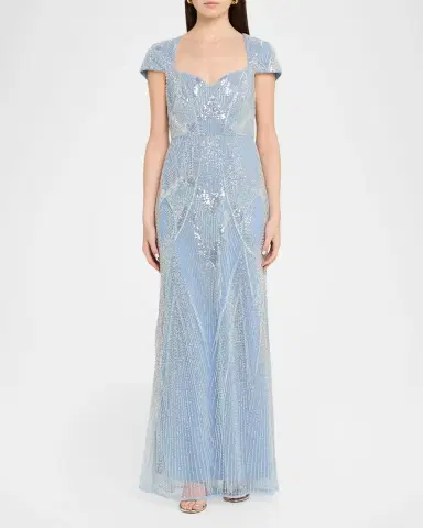 THEIA Zula Beaded Sweetheart Gown | Thumbnail 2