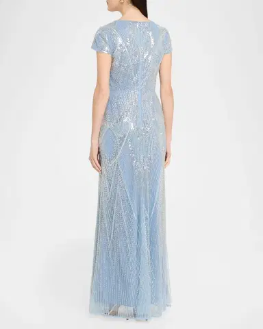 THEIA Zula Beaded Sweetheart Gown | Thumbnail 3