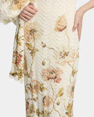 Cara Cara Orel Floral Crochet Knit Sleeveless Maxi Dress | Thumbnail 4