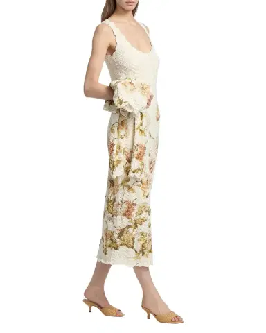 Cara Cara Orel Floral Crochet Knit Sleeveless Maxi Dress | Thumbnail 1