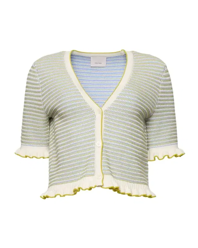 Clem Stripe Cropped Cardigan