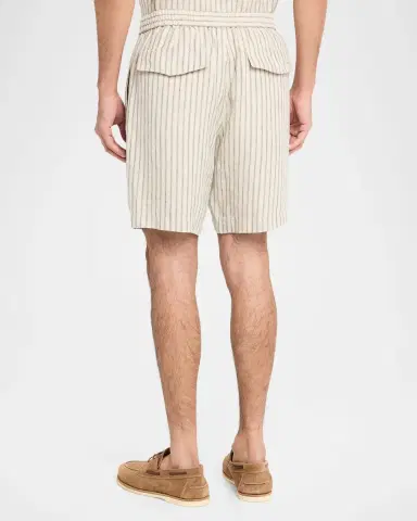 Vince Men's Ballstone Stripe Hemp Shorts | Thumbnail 3 Vince Men's Ballstone Stripe Hemp Shorts | Thumbnail 3