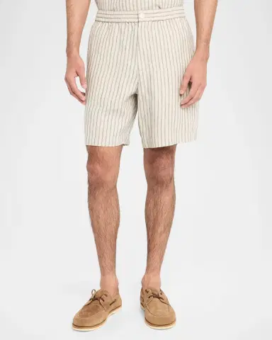 Vince Men's Ballstone Stripe Hemp Shorts | Thumbnail 4 Vince Men's Ballstone Stripe Hemp Shorts | Thumbnail 4