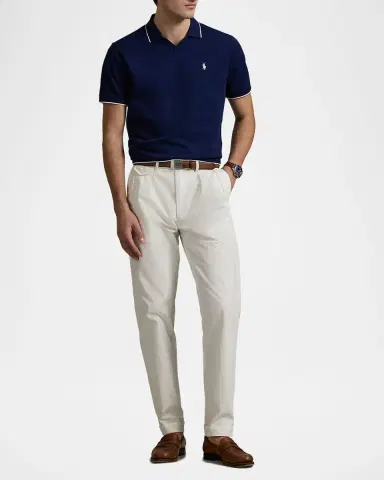 Polo Ralph Lauren Men's Cotton Jacquard Pique Short-Sleeve Polo Shirt | Thumbnail 2 Polo Ralph Lauren Men's Cotton Jacquard Pique Short-Sleeve Polo Shirt | Thumbnail 2