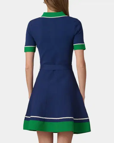 Shoshanna Bennett Striped-Trim Polo Mini Dress | Thumbnail 3 Shoshanna Bennett Striped-Trim Polo Mini Dress | Thumbnail 3