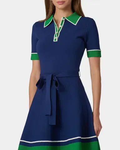 Shoshanna Bennett Striped-Trim Polo Mini Dress | Thumbnail 4 Shoshanna Bennett Striped-Trim Polo Mini Dress | Thumbnail 4