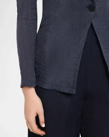 Emporio Armani Single-Button Technical Crepon Shirt Jacket | Thumbnail 5 Emporio Armani Single-Button Technical Crepon Shirt Jacket | Thumbnail 5