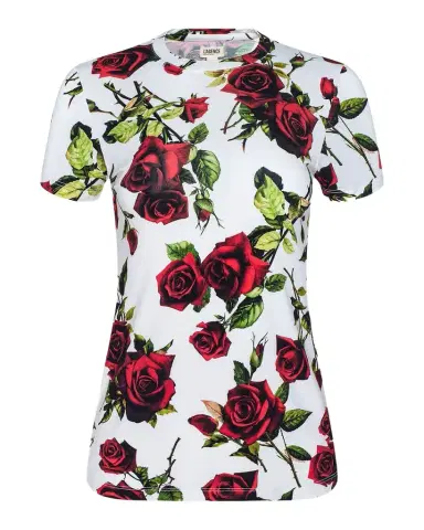 L'Agence Ressi Short-Sleeve Rose Thorn Tee | Thumbnail 1 L'Agence Ressi Short-Sleeve Rose Thorn Tee | Thumbnail 1