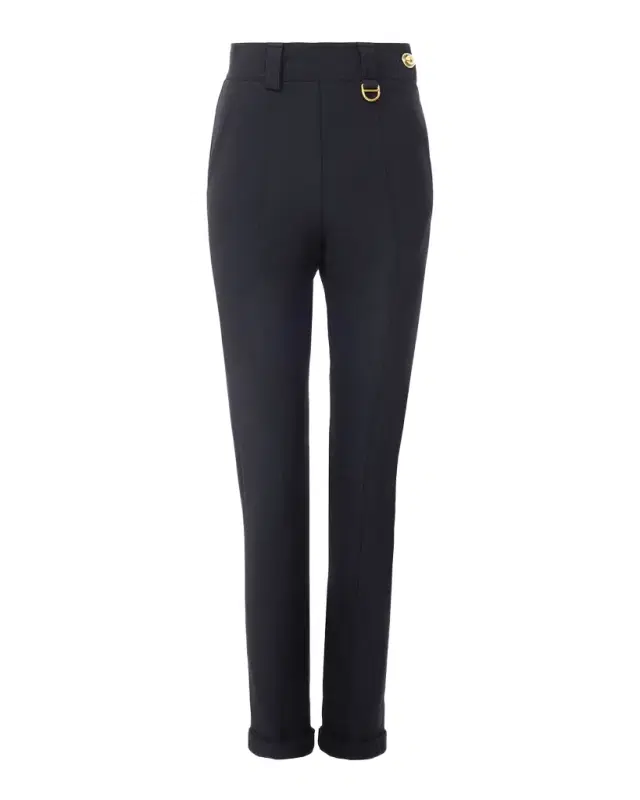 Chloe Stretch Knit High-Waisted Fitted Trousers