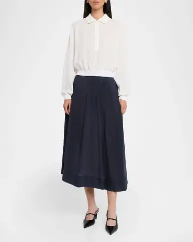 Emporio Armani Button-Down Cotton Blouse | Thumbnail 2