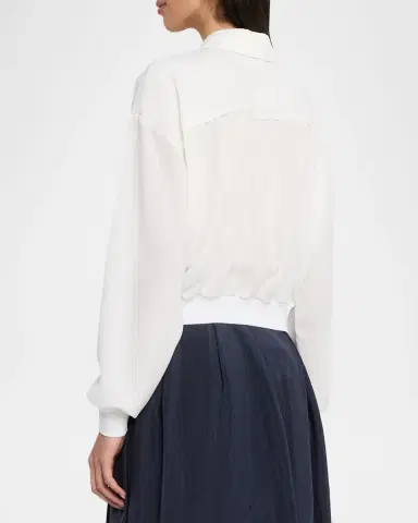 Emporio Armani Button-Down Cotton Blouse | Thumbnail 3