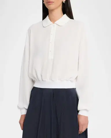 Emporio Armani Button-Down Cotton Blouse | Thumbnail 4