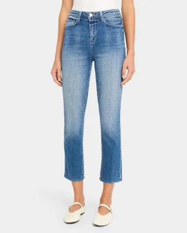 L'Agence Celestia Slim-Straight Cropped Jeans | Thumbnail 7