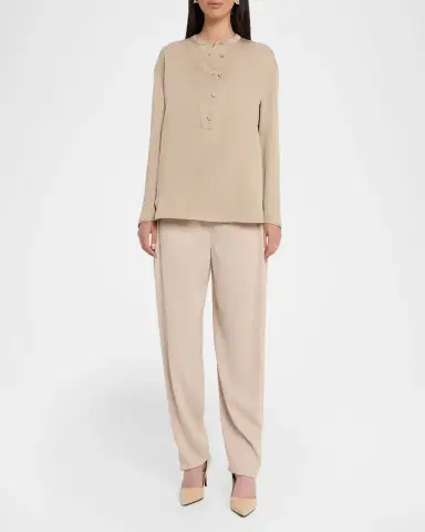 Emporio Armani Tapered Washed Twill Trousers | Thumbnail 2 Emporio Armani Tapered Washed Twill Trousers | Thumbnail 2