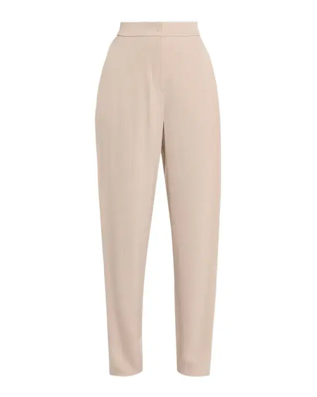 Tapered Washed Twill Trousers