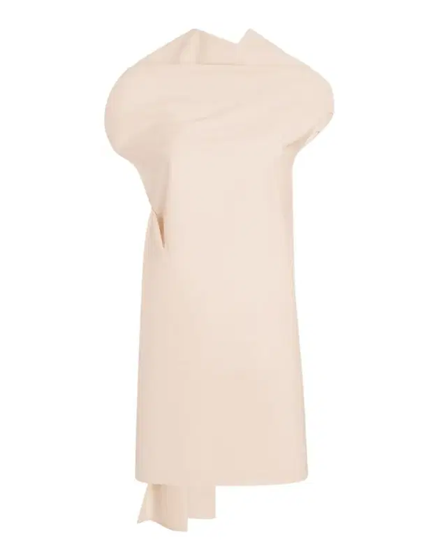Tatia Draped Cotton Cap-Sleeve Mini Dress