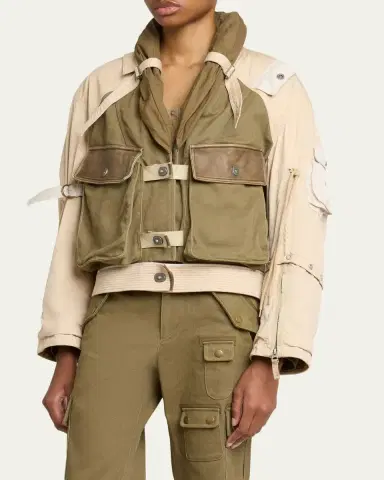Isabel Marant Julissa Mixed-Media Cargo Jacket | Thumbnail 8 Isabel Marant Julissa Mixed-Media Cargo Jacket | Thumbnail 8