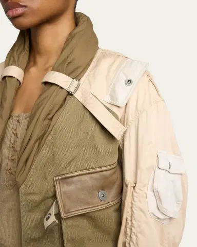 Isabel Marant Julissa Mixed-Media Cargo Jacket | Thumbnail 9 Isabel Marant Julissa Mixed-Media Cargo Jacket | Thumbnail 9