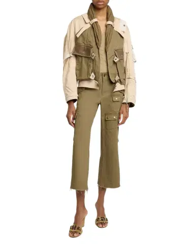 Isabel Marant Julissa Mixed-Media Cargo Jacket | Thumbnail 1 Isabel Marant Julissa Mixed-Media Cargo Jacket | Thumbnail 1