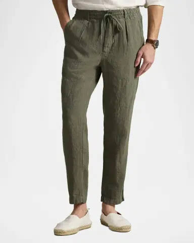 Polo Ralph Lauren Men's Linen Drawstring Pants | Thumbnail 4 Polo Ralph Lauren Men's Linen Drawstring Pants | Thumbnail 4
