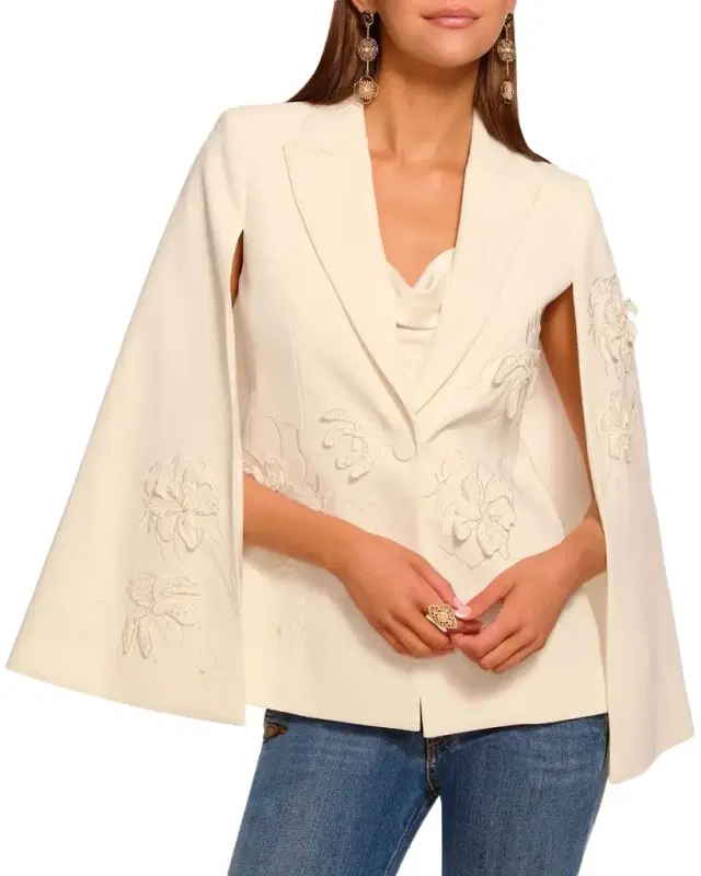 Rosalinda Embellished Cape Jacket