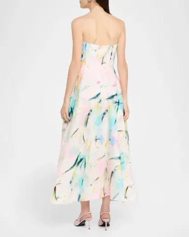 As It May Mika Strapless Jacquard Midi Dress | Thumbnail 3 As It May Mika Strapless Jacquard Midi Dress | Thumbnail 3