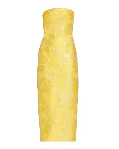 As It May Diana Strapless Floral Jacquard Midi Dress | Thumbnail 1 As It May Diana Strapless Floral Jacquard Midi Dress | Thumbnail 1