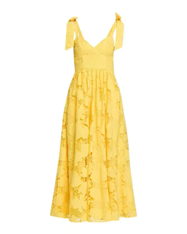 Juliette Sweetheart Floral Lace Midi Dress