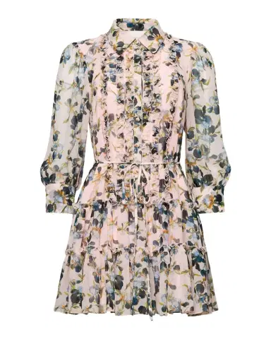 Cinq à Sept Trailing Iris Mini Shirtdress | Thumbnail 1