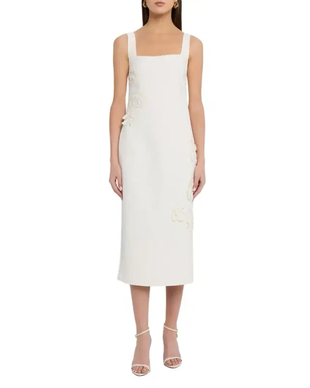 Barrie Embroidered Midi Dress