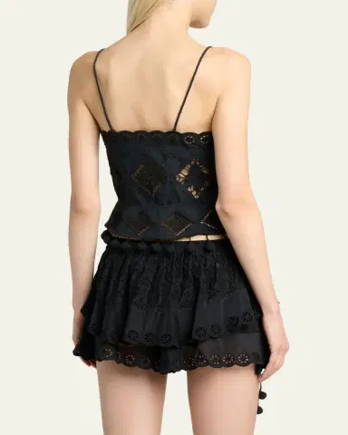 Isabel Marant Nelssy Broderie Anglaise Sleeveless Top | Thumbnail 3