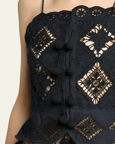 Isabel Marant Nelssy Broderie Anglaise Sleeveless Top | Thumbnail 5