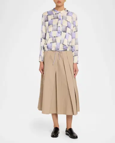 Emporio Armani Satin Check-Print Shirt | Thumbnail 2 Emporio Armani Satin Check-Print Shirt | Thumbnail 2