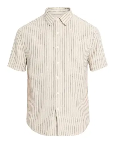 Vince Men's Ballstone Stripe Hemp Short-Sleeve Shirt | Thumbnail 1