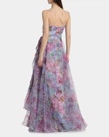 Theia Fahreta Strapless Floral-Print Gown | Thumbnail 3