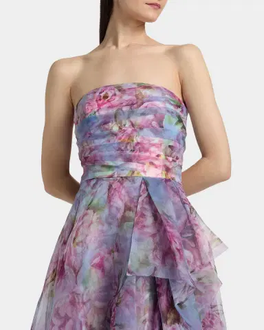 Theia Fahreta Strapless Floral-Print Gown | Thumbnail 5