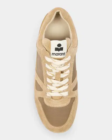 Isabel Marant Senny Canvas and Suede Low-Top Sneakers | Thumbnail 3 Isabel Marant Senny Canvas and Suede Low-Top Sneakers | Thumbnail 3